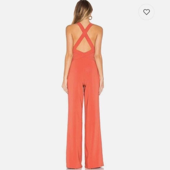 Lovers & Friends X Mark's The Spot Jumpsuit Blood Orange size small - Picture 2 of 8